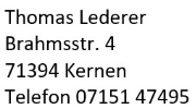 Anschrift Thomas